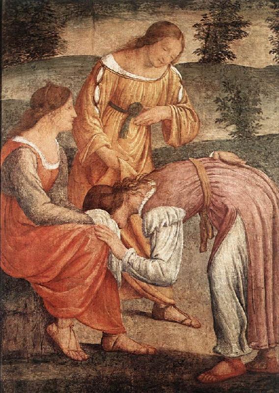 LUINI, Bernardino The Game of the Golden Cushion (detail) sg oil painting image